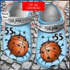 Custom Name Number Basketball Crocs Blue