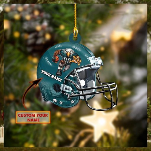 Custom Name Philadelphia Eagle NFL Christmas Ornament