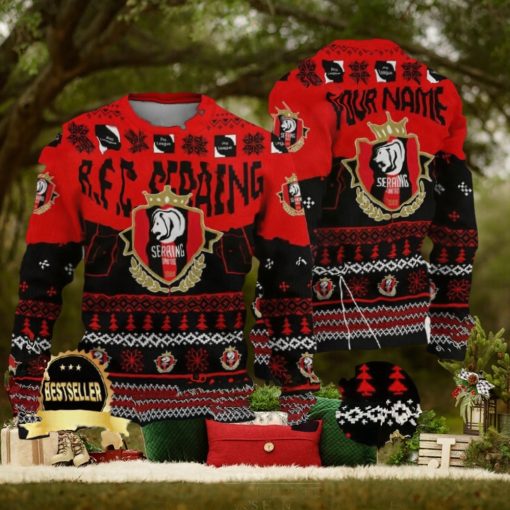 Custom Name RFC Seraing Ugly Christmas Sweater New Logo Gift For Men And Women Fans