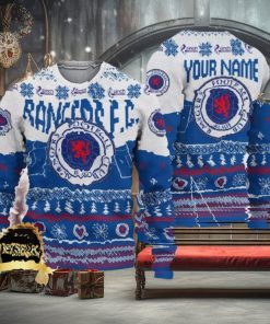 Custom Name Rangers FC Ugly Christmas Sweater New Logo Gift For Men And Women Fans