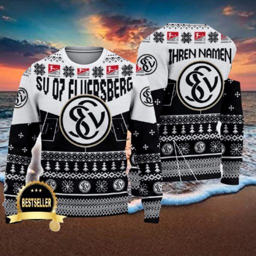 Custom Name SV 07 Elversberg Ugly Christmas Sweater New Logo Gift For Men And Women Fans