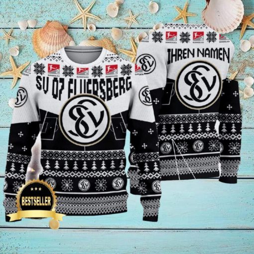 Custom Name SV 07 Elversberg Ugly Christmas Sweater New Logo Gift For Men And Women Fans