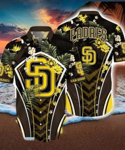 Custom Name San Diego Padres Mlb Flower Hawaii Shirt For Fans TxSCbLNX2