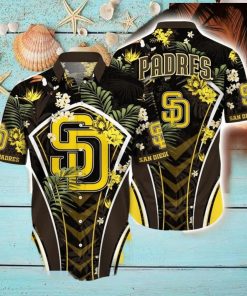 Custom Name San Diego Padres Mlb Flower Hawaii Shirt For Fans TxSCbLNX2