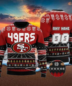 Custom Name San Francisco 49ers Ugly Christmas Sweater