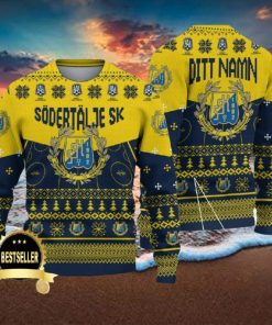 Custom Name Södertälje SK Ugly Christmas Sweater New Logo Gift For Men And Women Fans