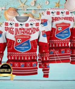 Custom Name SpVgg Unterhaching Ugly Christmas Sweater New Logo Gift For Men And Women Fans