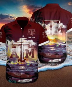 Custom Name Texas AM Aggies NCAA2 Traditional Logo All Over Print Hawaiian Shirt For Summer