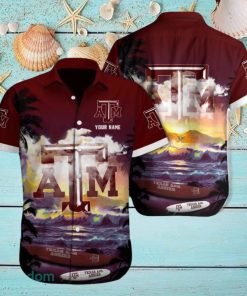 Custom Name Texas AM Aggies NCAA2 Traditional Logo All Over Print Hawaiian Shirt For Summer
