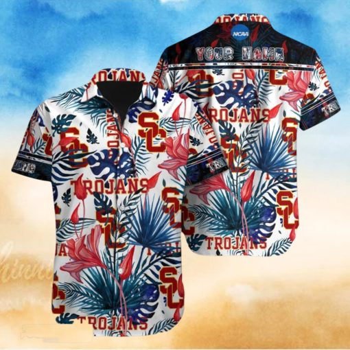 Custom Name USC Trojans NCAA Pacific Brand Aloha Hawaiian Shirt For Summer