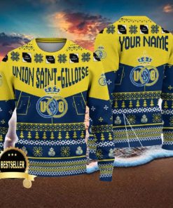 Custom Name Union Saint Gilloise Ugly Christmas Sweater New Logo Gift For Men And Women Fans