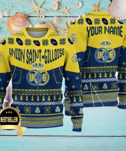 Custom Name Union Saint Gilloise Ugly Christmas Sweater New Logo Gift For Men And Women Fans