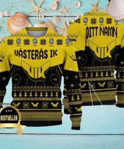 Custom Name VIK Västerås HK Ugly Christmas Sweater New Logo Gift For Men And Women Fans