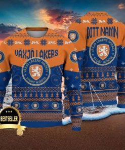 Custom Name Vaxjo Lakers Ugly Christmas Sweater New Logo Gift For Men And Women Fans