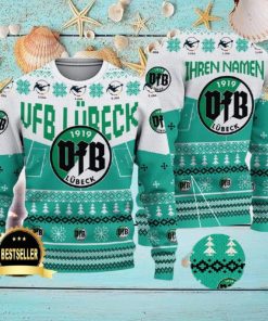 Custom Name VfB Lübeck Ugly Christmas Sweater New Logo Gift For Men And Women Fans
