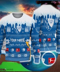 Custom Name VfL Bochum 1848 Knitted Xmas Sweater AOP Gift Holidays