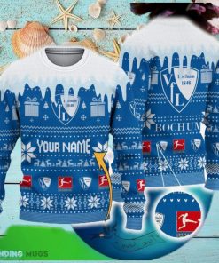 Custom Name VfL Bochum 1848 Knitted Xmas Sweater AOP Gift Holidays