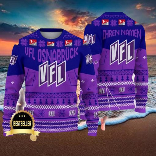Custom Name VfL Osnabrack Ugly Christmas Sweater New Logo Gift For Men And Women Fans