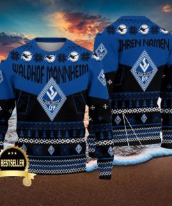 Custom Name Waldhof Mannheim Ugly Christmas Sweater New Logo Gift For Men And Women Fans