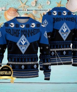 Custom Name Waldhof Mannheim Ugly Christmas Sweater New Logo Gift For Men And Women Fans