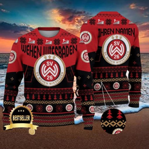 Custom Name Wehen Wiesbaden Ugly Christmas Sweater New Logo Gift For Men And Women Fans