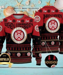 Custom Name Wehen Wiesbaden Ugly Christmas Sweater New Logo Gift For Men And Women Fans