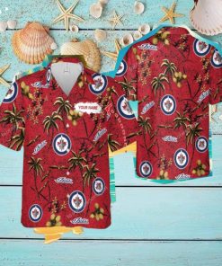Custom Name Winnipeg Jets 3D 3D Hawaiian Shirt Gold Flower Vintage For Men And Women