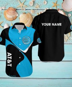 Custom Name at&t Brands Hawaiian Shirt Contemporary Logo AOP Hawaiian Shirt For Men And Women