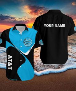 Custom Name at&t Brands Hawaiian Shirt Contemporary Logo AOP Hawaiian Shirt For Men And Women