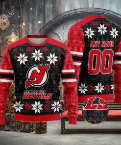 Custom New Jersey Devils Ugly Sweater Fun Christmas Gift Ideas 2024