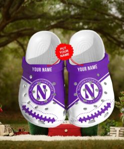 Custom Northwestern Wildcats Football NCAA Crocs Slippers