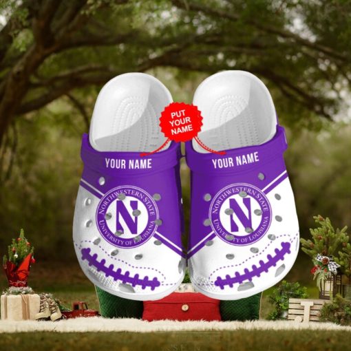 Custom Northwestern Wildcats Football NCAA Crocs Slippers