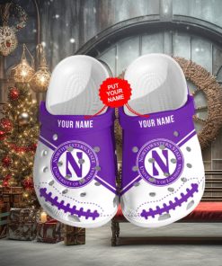 Custom Northwestern Wildcats Football NCAA Crocs Slippers