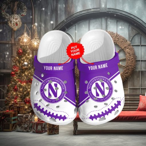 Custom Northwestern Wildcats Football NCAA Crocs Slippers