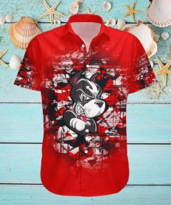 Custom Number And Name Boston University Terriers Hawaiian Shirt Camouflage Vintage NCAA Gift For Fans hawaiian shirt