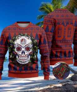 Custom Number And Name LIGA MX Atletico San Luis Special Sugar Skull Christmas Ugly Sweater Gift For Men And Women