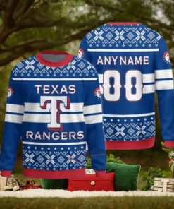 Custom Number And Name New Release Texas Rangers MLB Christmas Ugly Sweater