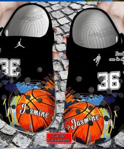 Custom Number Basketball Colorful Crocs