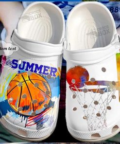 Custom Number Summer Basketball Crocs Kids