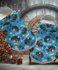 Custom Personalized Cute Dachshund Pattern Clog Crocs for Fans