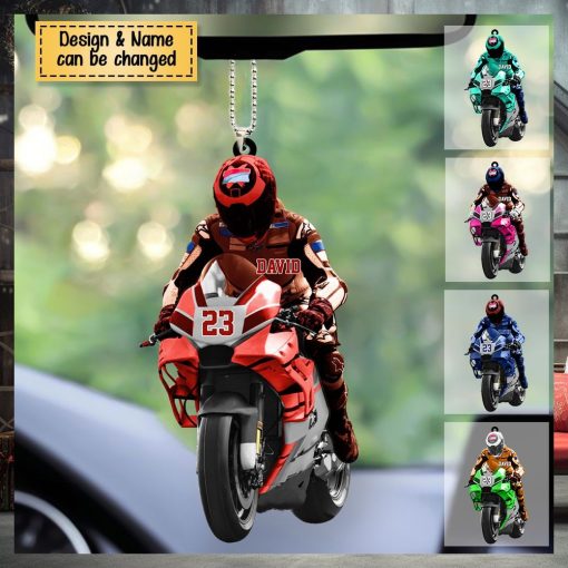 Custom Personalized Motorcycle Acrylic Car Ornament