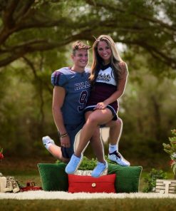 Custom Photo American Football Couple Ornament