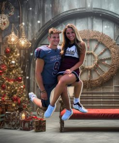 Custom Photo American Football Couple Ornament