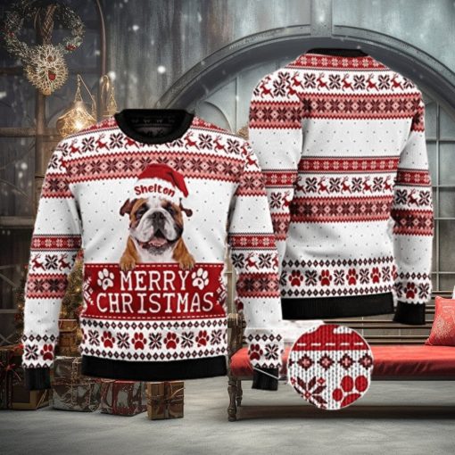 Custom Photo Dog Xmas Ugly Merry Christmas Ugly Merry Christmas Dog Sweater Dog Lovers Shirt