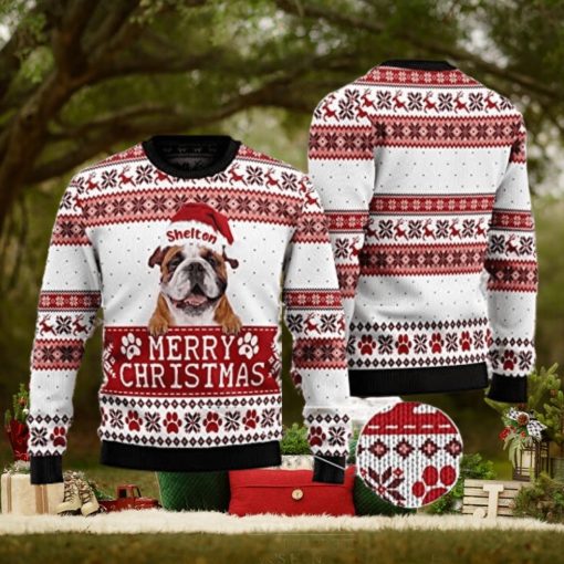 Custom Photo Dog Xmas Ugly Merry Christmas Ugly Merry Christmas Dog Sweater Dog Lovers Shirt