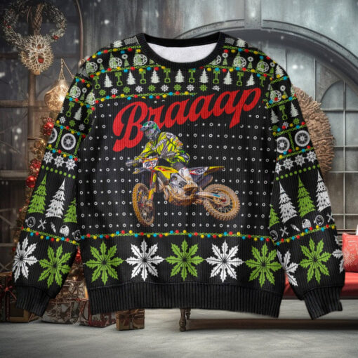 Custom Photo Gifts For Motorcross Lover Ugly Sweater