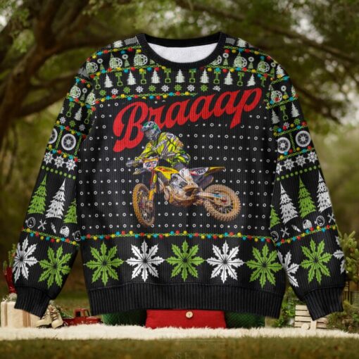 Custom Photo Gifts For Motorcross Lover Ugly Sweater