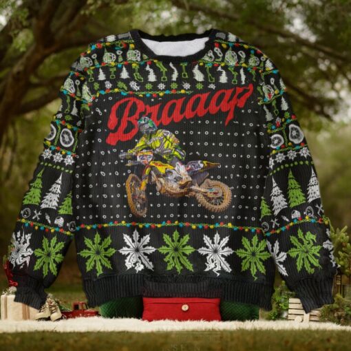 Custom Photo Gifts For Motorcross Lover Ugly Sweater