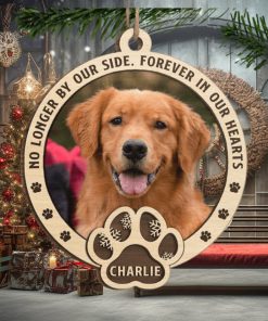 Custom Photo No Longer By Our Side, Forever In Our Hearts Memorial Personalized Custom Ornament