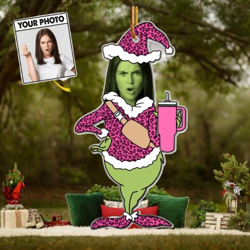 Custom Photo Ornament   Boujee Tumbler